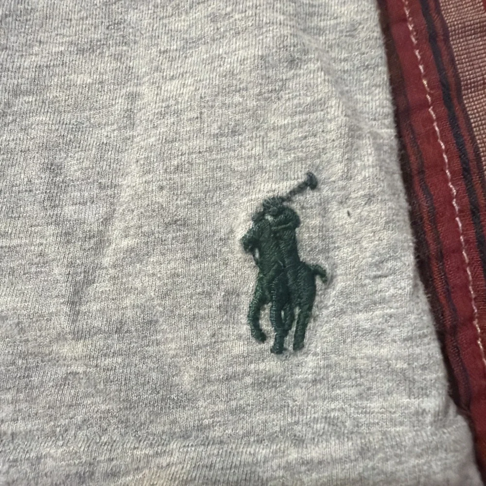 Polo Ralph Lauren Mens Grey T-Shirt w/Green Logo Print Short Sleeve Size 2XLT